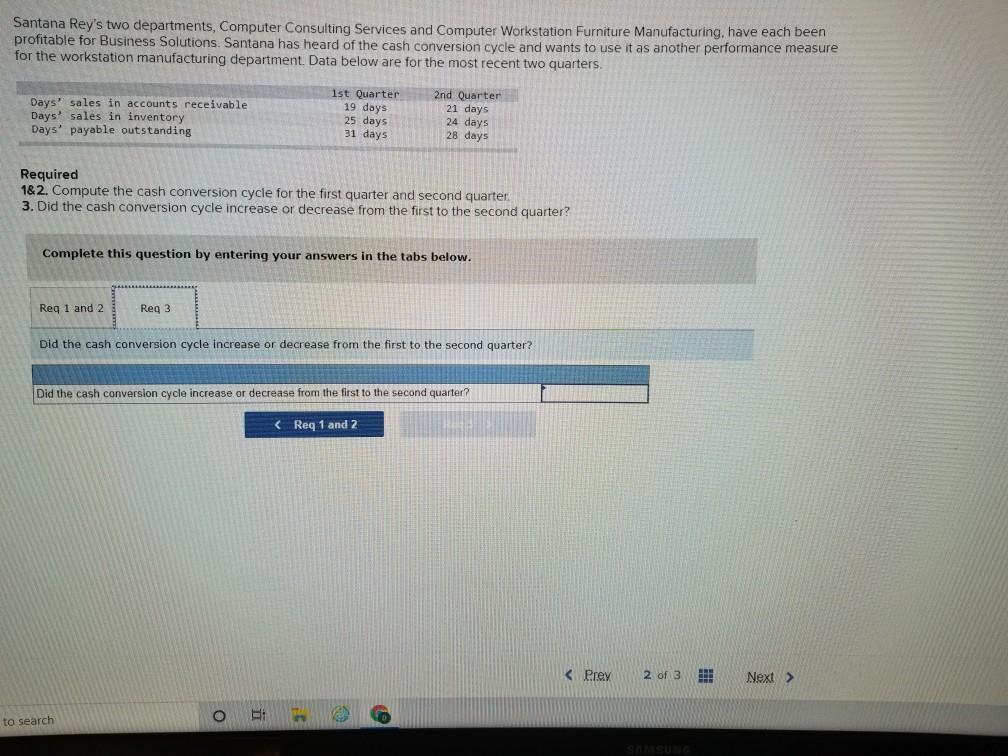 Manufacturing, have each been profitable for Business Solutions. Santana has heard of