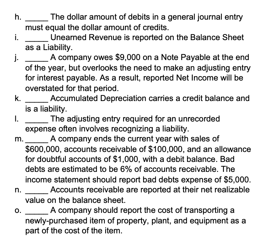  Please just answer are these TRUE or FALSE statementsPlease answer if