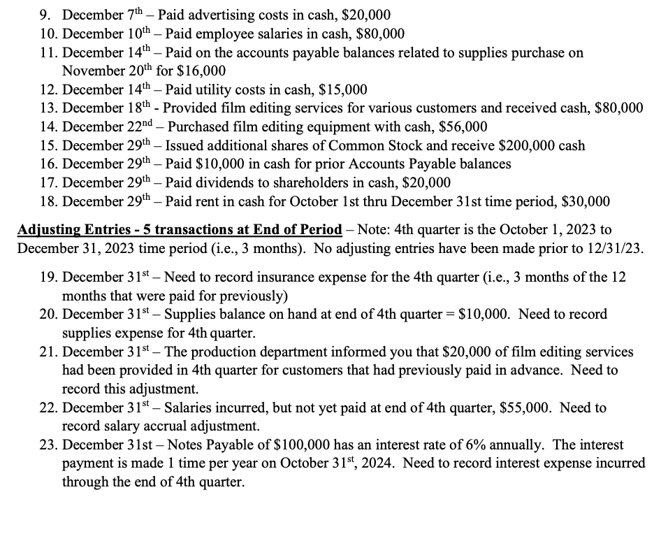 studios. The business has been in existence for 5 years. CRL's main