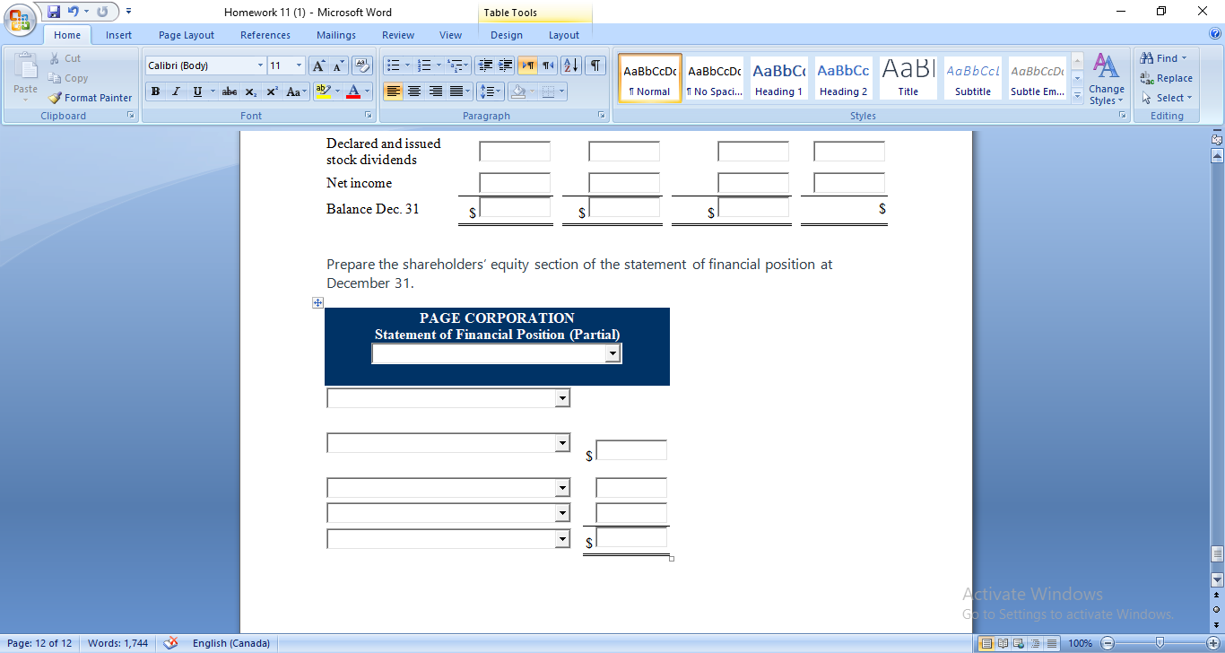 January 31, payable February 15. Activate Windows Go to Settings to activate