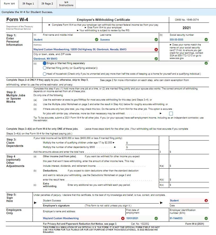 will have the opportunity to establish payroll records and to complete a