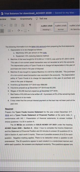 View Grammarly Tell me 21 Aal Satin y 20 Section A 01-020