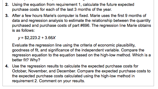 those answers. Marie Bly is the new manager of the materials storeroom