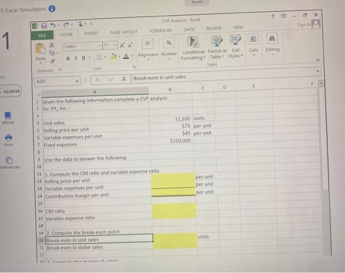 and expense data for the most recent period. The Controller hos asked