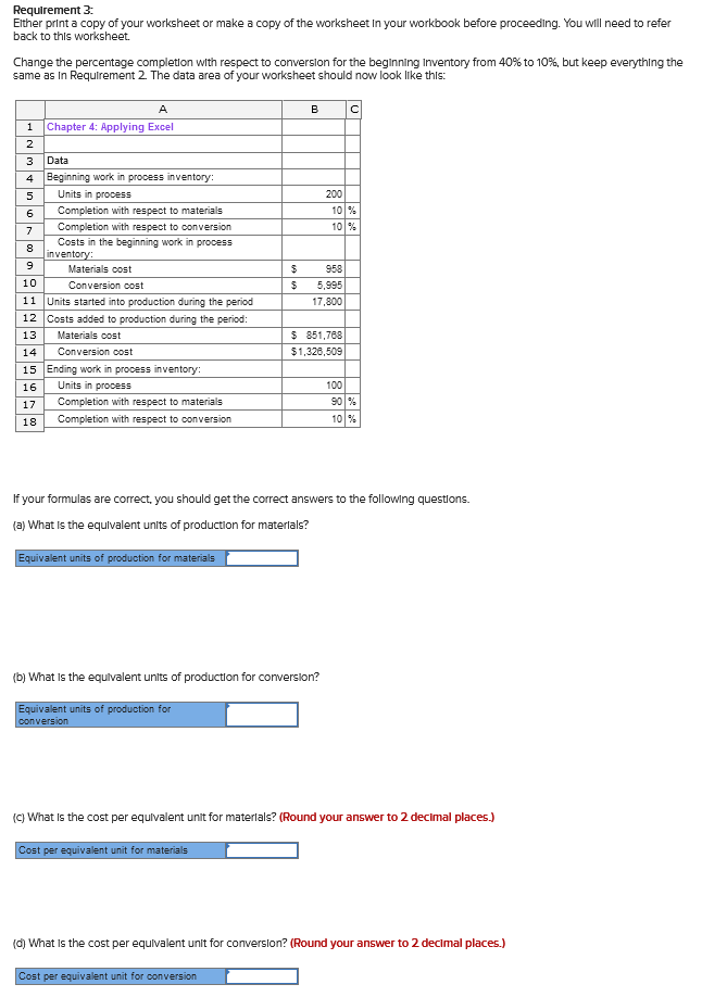 the formula "=B9". After entering formulas in all of the cells that