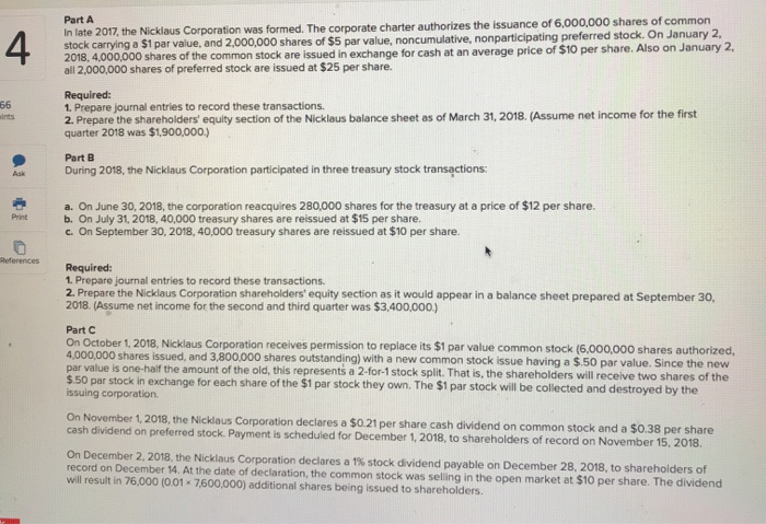  answer part C 3 Part A In late 2017, the Nicklaus
