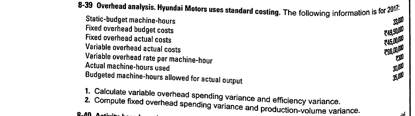  I need solution for the question 8-39 to 8-40 ana production-volume