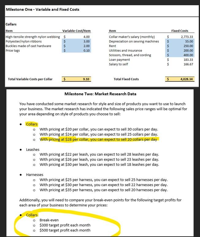 GOODS SOLD MILESTONE THREE INCOME STATEMENT PLEASE INCLUDE ALL EASY TO READ