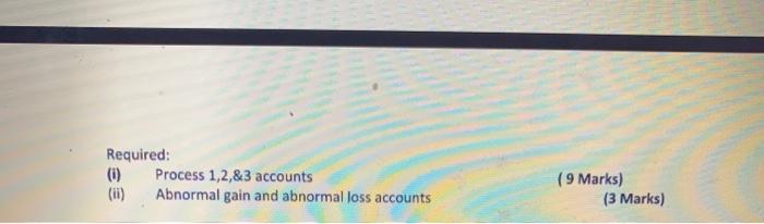 produce a chemical branded 'oil which passes through three production processes. The
