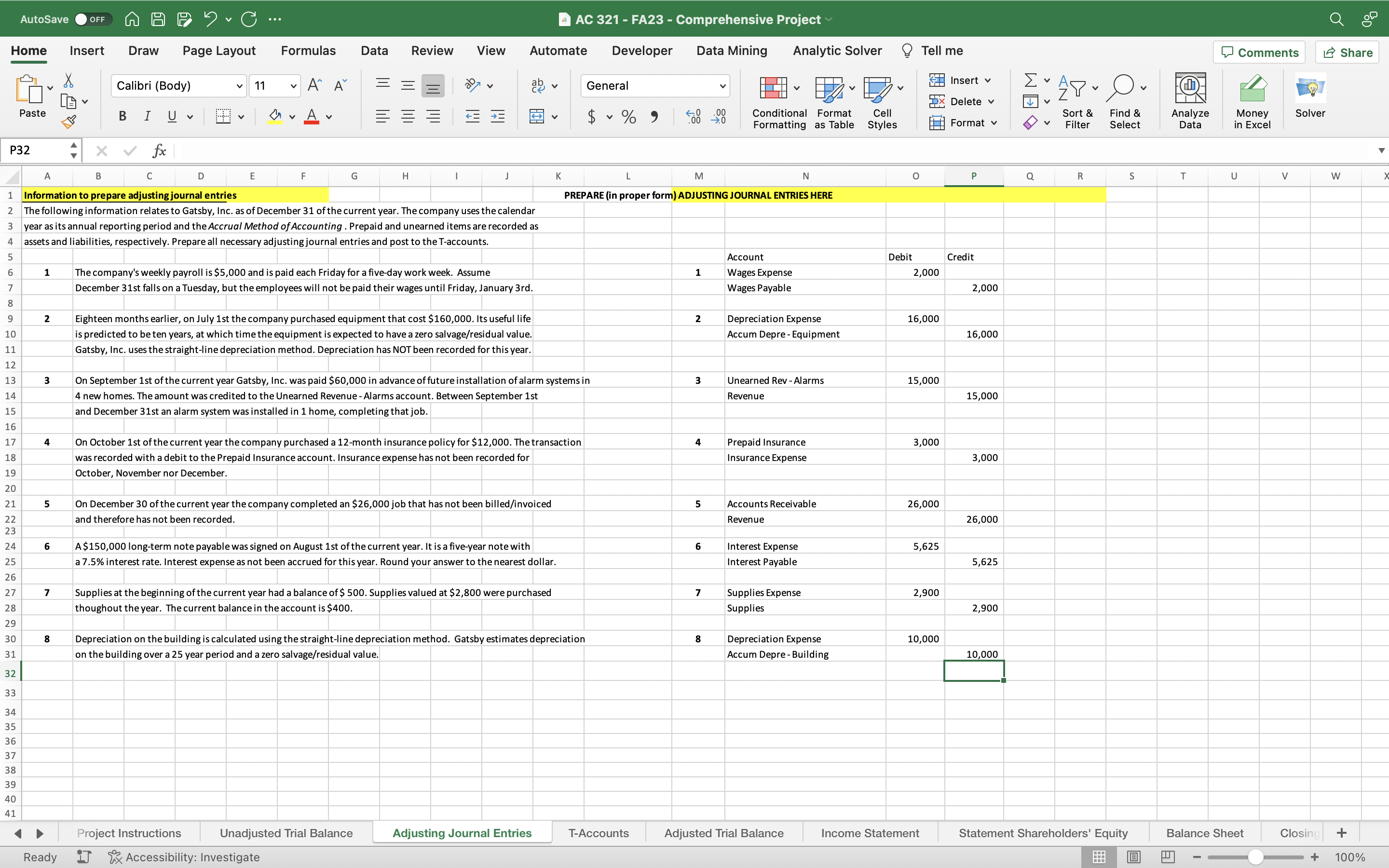  A AC 321 - FA23 - Comprehensive Project Home Insert Draw