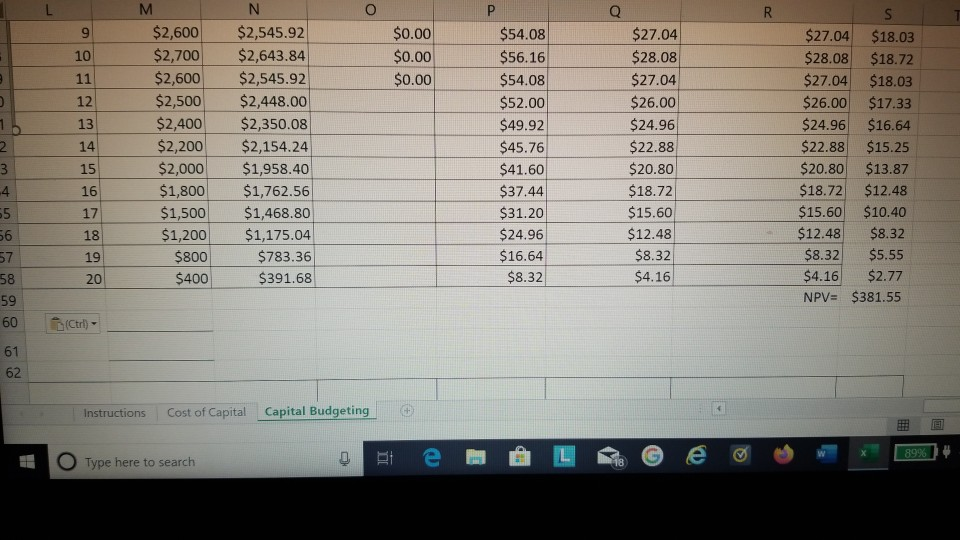 e L BE ele CD Table 1 MACRS Depreciation $350 Year 7