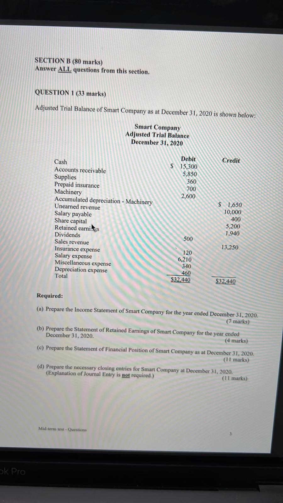  URGENTTT SECTION B (80 marks) Answer ALL questions from this section.