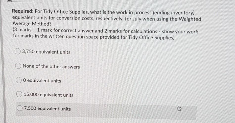 of the process and conversion costs are incurred evenly throughout the production