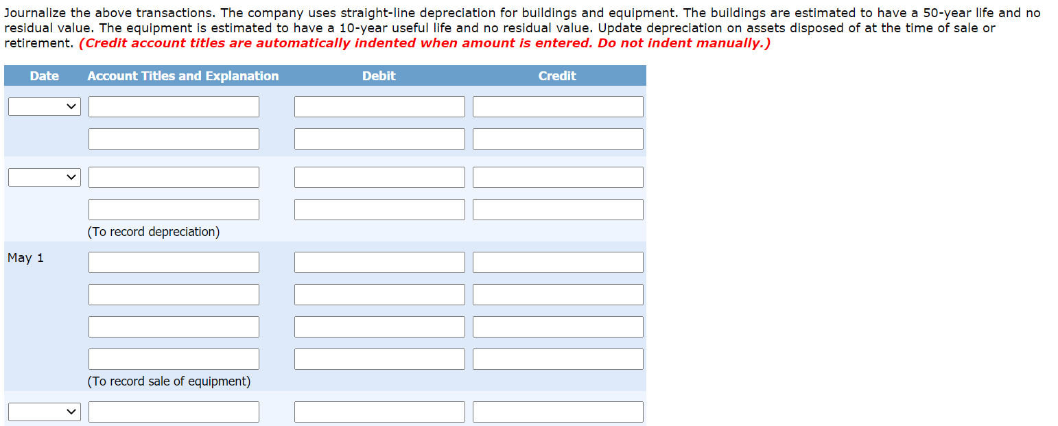 as plant assets. 2,770,000 Land Buildings Less: Accumulated depreciation-buildings Equipment Less: Accumulated