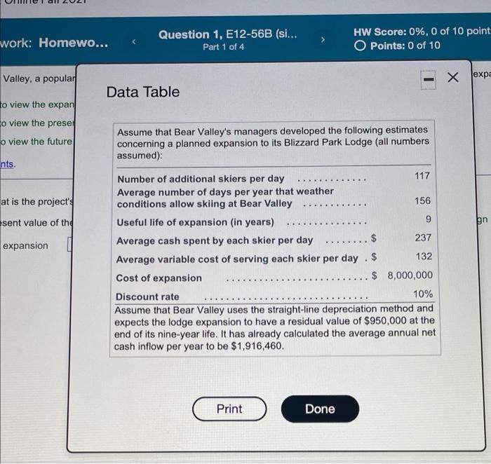 the icon to view the present value factor table.) Click the icon