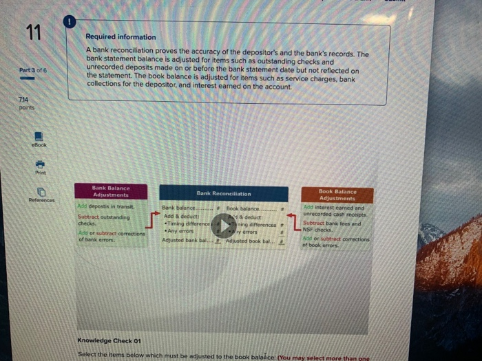  Select the items below which must be adjusted to the book