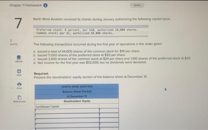  Chapter 11 Homework Saved North Wind Aviation received its charter during
