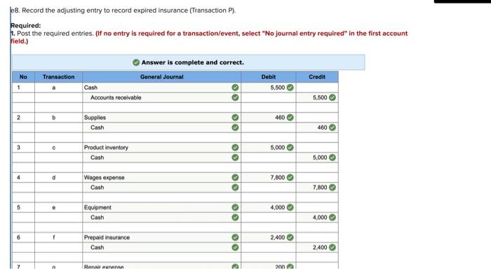 respective T-accounts. \begin{tabular}{|c|c|c|c|c|c|} \hline \multirow[t]{2}{*}{24} & x & Utilites expense & 0