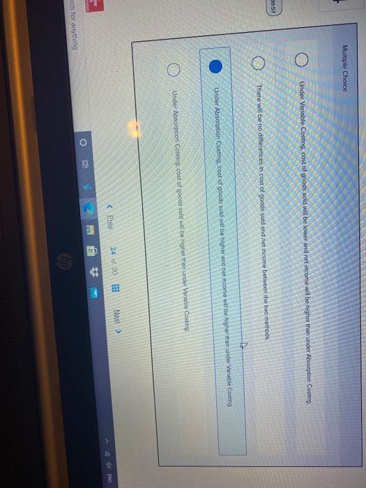 a manufacturing business with both variable and fixed overhead costs of production,