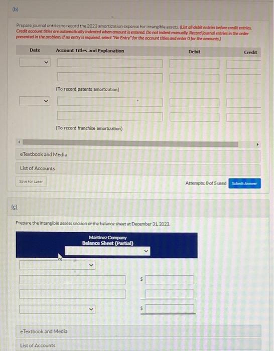 Patents (569.000 cost less 56,900 amortization) Franchises ($50.400 cost less $20,160 amortization)