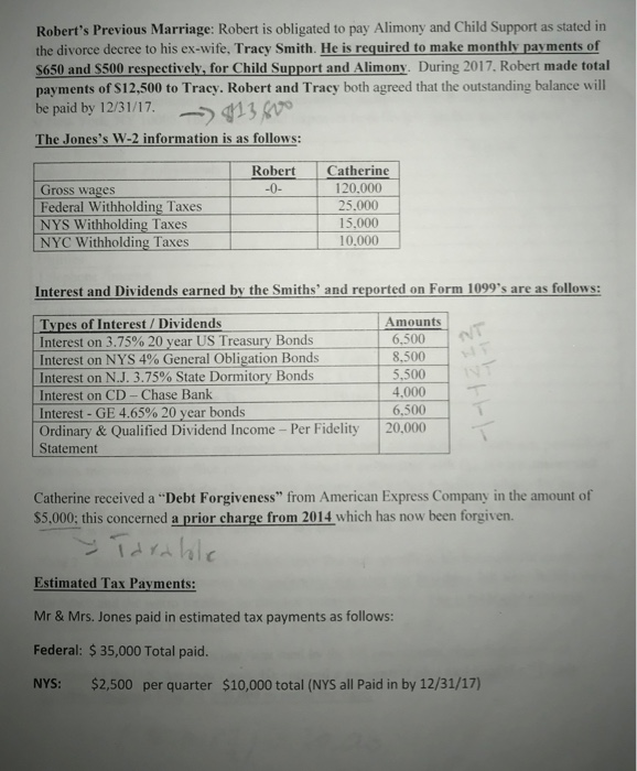 (Use the long) Schedule D and form 8949 Robert &Catherine Jones 2017