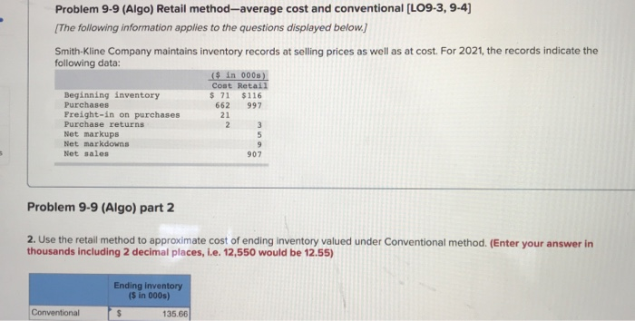 displayed below.) Sparrow Company uses the retail inventory method to estimate ending