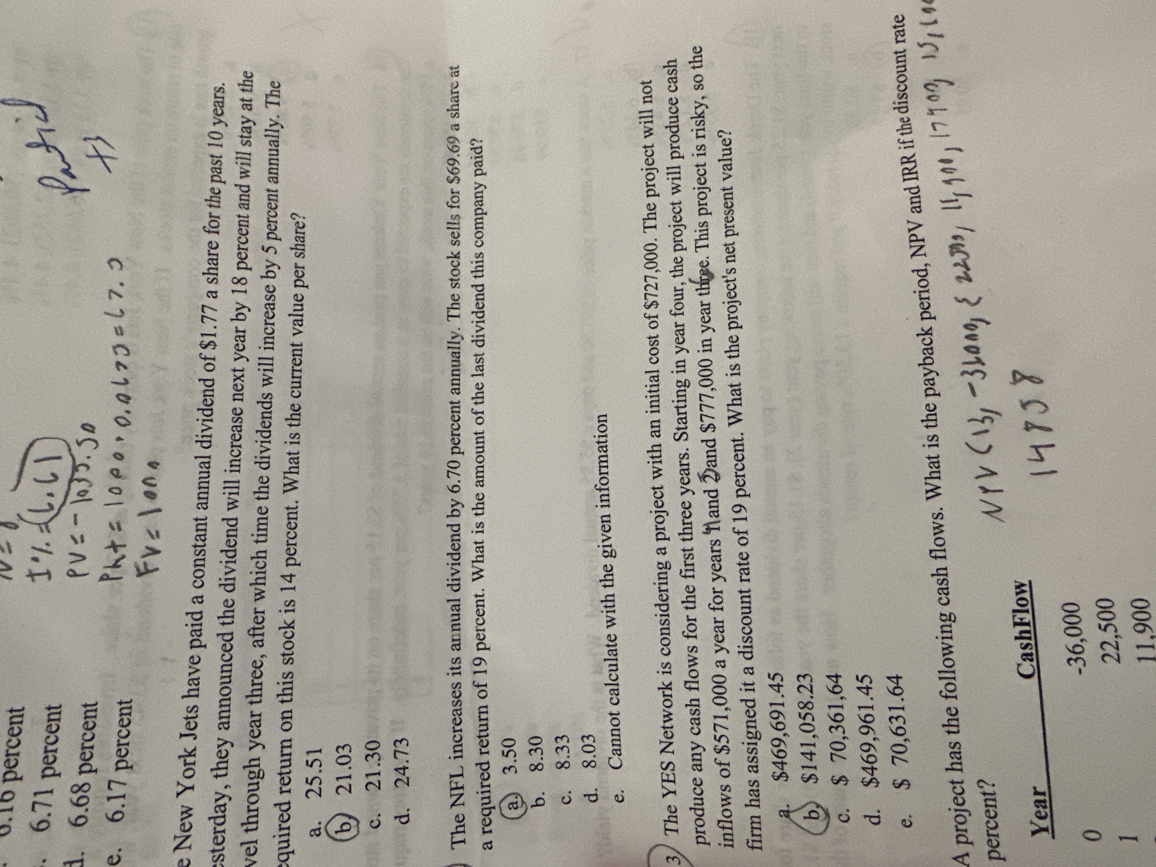  I%=(6.61) PV=-1035.50 Pht=1000*0.0675=67.0 FV=lon. e.6.17 percent e New York Jets have