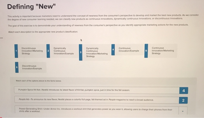  Defining "New" This activity is important because marketers need to understand