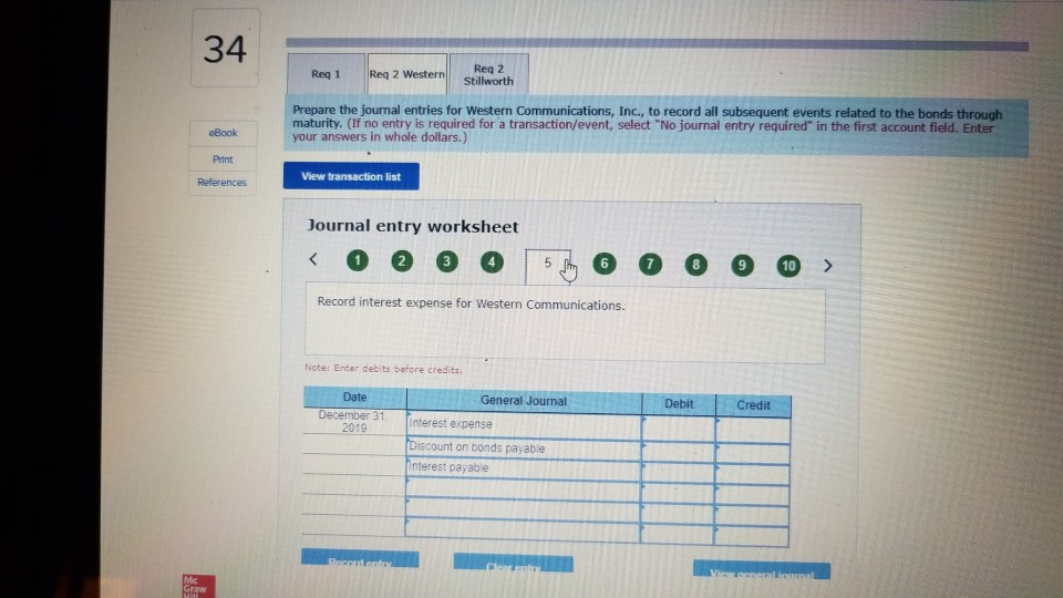 semiannuall Print use the straight-line method. 1. Prepare the journal entries to