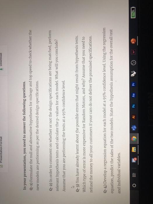  Presentation Format Download In your presentation, you need to answer the