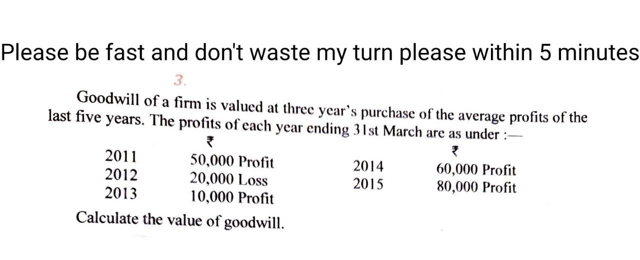 I need the answer as soon as possible Please be fast and