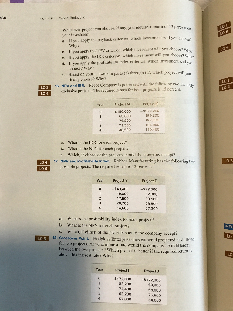 PAR r S Capital Budgeting Whichever project you choose, if any. you