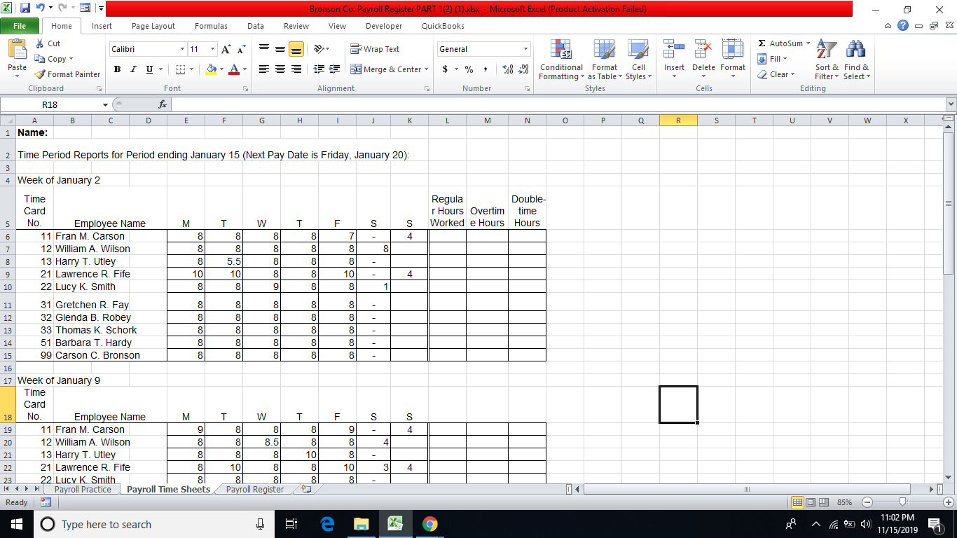 Format X 2 -3 = Bronson Co. Payroll Register PART 1(2) (1).xlsx