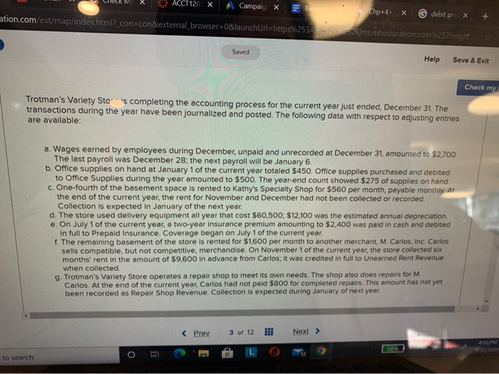  ACCT120 X Campaig X Rep Chp+44 debit pre X ation.com/ext/map/indexhtml?_con=con&external_browser=0&launchUrl=https%253A2522Flms.mheducation.com%252Fmgr.. +