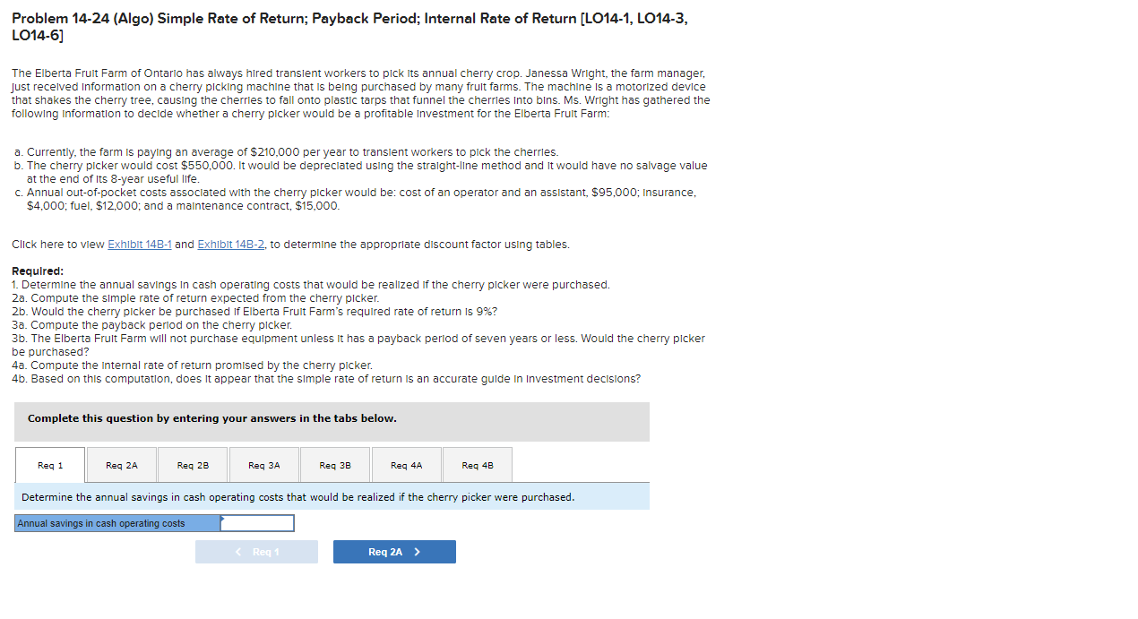 14 ) please answer. I will give a good feedback Problem 14-24