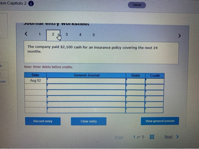 apitulo 2 0 Saved Following are the transactions of a new company