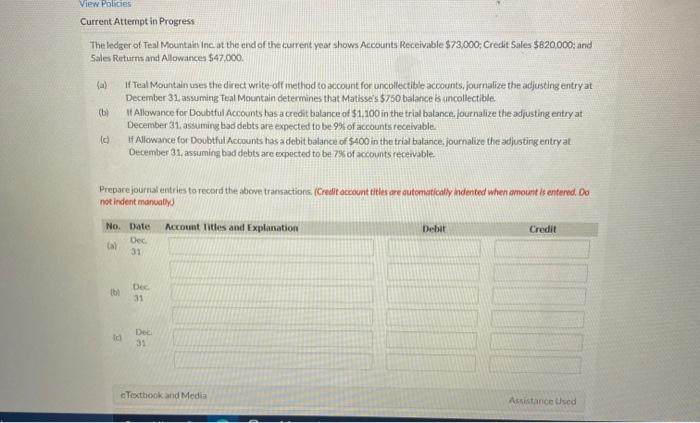 year. The company does not make entries to accrue interest except at