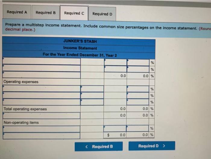 period with the balances given in the following horizontal financial statements model