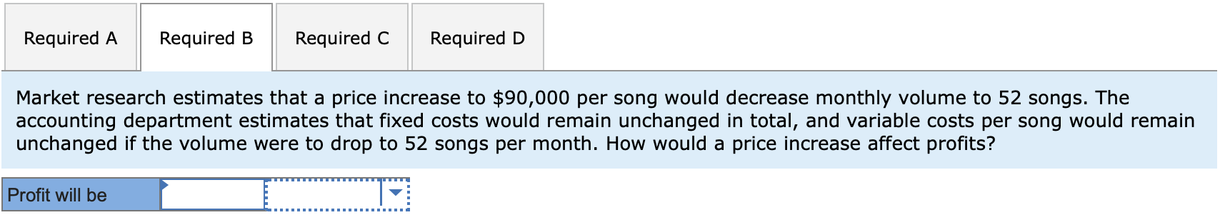 music in a studio in London. The cost of producing one typical