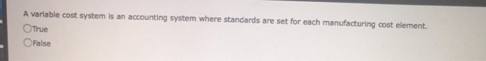 A is an crourtirg system *andards re set each cost &rnem.