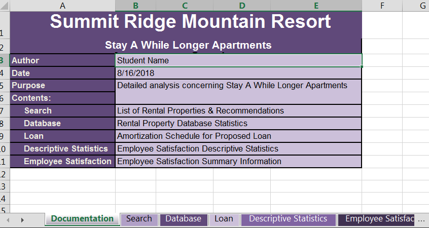 Recommendation column. Display " ~ No Change" for apartments that do not