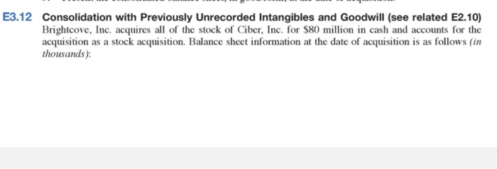 that as well. but need answers to only E3-13. 1) $ 115