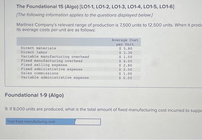 entirely correct. Required information The Foundational 15 (Algo) [LO1-1, LO1-2, LO1-3, LO1-4,