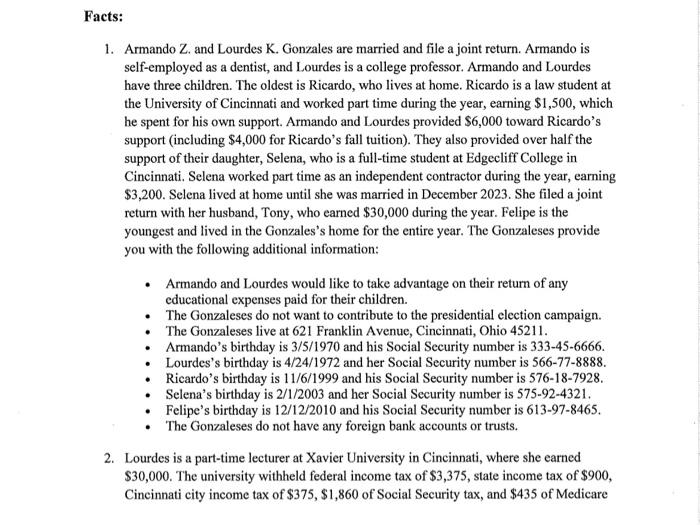 2-Tax Calc./Credits/Prepay. (10 Pts) - Schedule 1 (5 pts) - Schedule 2