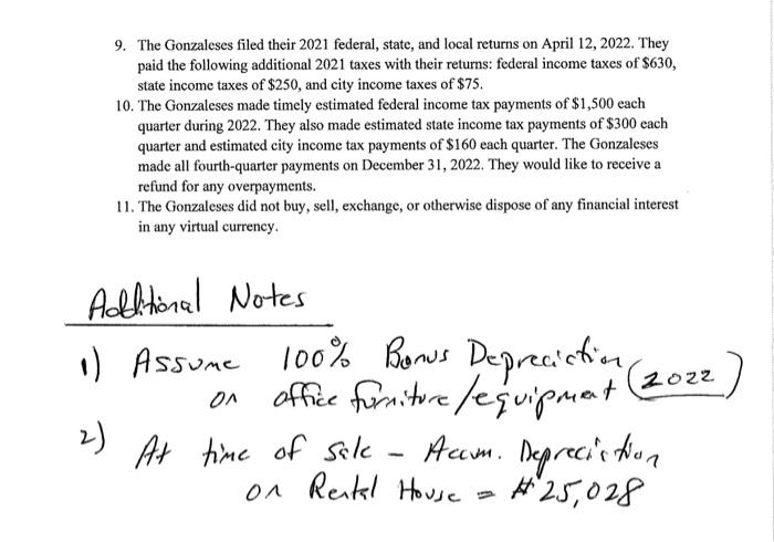 D (5 pts) - Schedule E (5 pts) - Schedule SE (5
