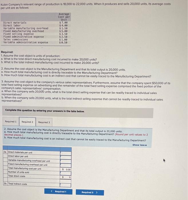 is 18,000 to 22,000 units. When it produces and sells 20,000 units,