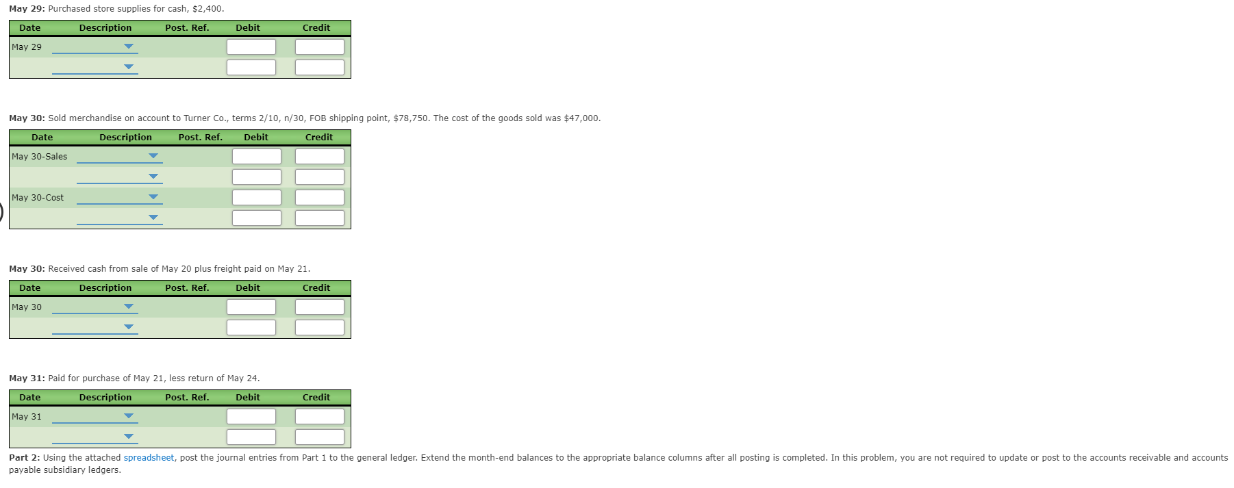 is no more information for me to provide. Comprehensive Problem 2 Part