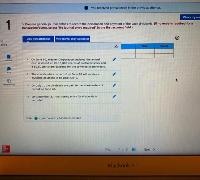 1- Assignment 2 You received partial credit in the previous attempt. Check