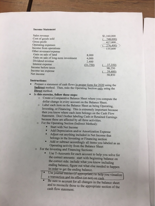 IN PINK) THE FIRST IS THE DIRECT APPROACH TO GET CAH FLOW