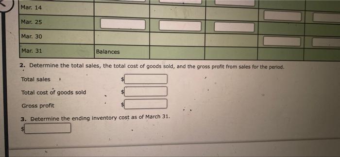 for Midnight Supplies and data on purchases and sales for a three-month
